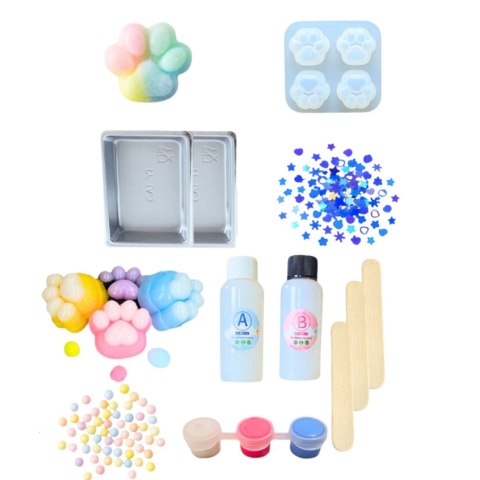 Zestaw Kreatywny DIY Do Tworzenia Gniotków Gniotek Kocia Łapka Squishy 28 el.