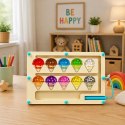 Drewniany Labirynt Magnetyczny Sorter Kolorów Edukacyjny Nauka Liczb