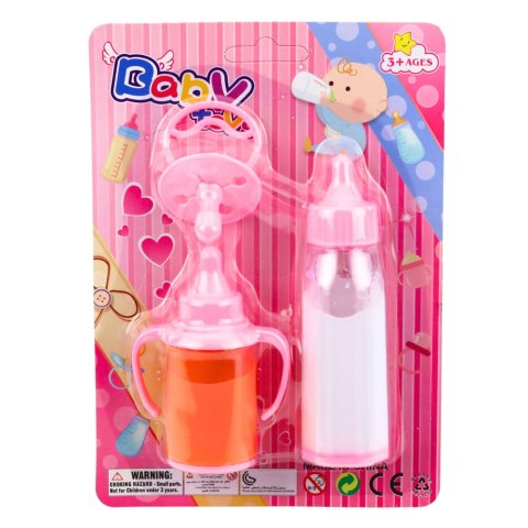Zestaw Magiczne Butelki Dla Lalek Niemowlaka Soczek Mleko Smoczek 3 szt.