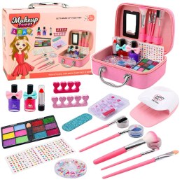 Zestaw Piękności Kosmetyczka Dla Dzieci Akcesoria Do Paznokci Suszarka 20el.