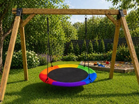 Huśtawka Bocianie gniazdo OKRĄGŁA śr. 100cm - max. obciążenie 250kg SP0878