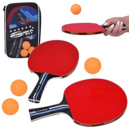Zestaw do Ping-Ponga: 2 Drewniane Paletki + 3 piłeczki + etui SP0870