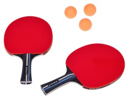 Zestaw do Ping-Ponga: 2 Drewniane Paletki + 3 piłeczki + etui SP0870