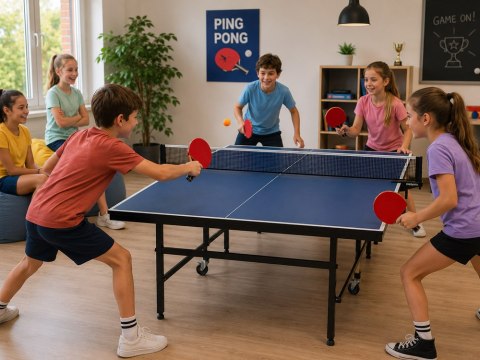 Zestaw do Ping-Ponga: 2 Drewniane Paletki + 3 piłeczki + etui SP0870