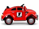 Autko na akumulator dla dziecka czerwony GARBUS retro efekt bujania PA0349