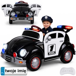 Autko na akumulator dla dziecka radiowóz garbus POLICJA bujanie PA0350