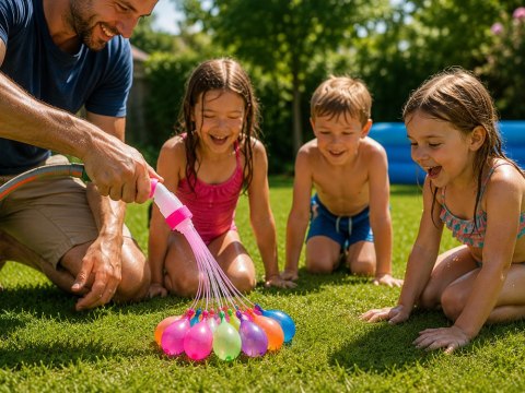 Balony na wodę - napełnij wężem 74 szt. w 60 sekund! Bomby wodne ZA6161