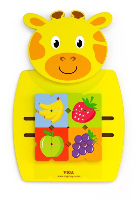 Drewniana Sensoryczna Tablica manipulacyjna Żyrafa Viga Toys