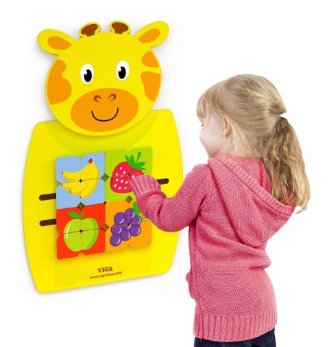 Drewniana Sensoryczna Tablica manipulacyjna Żyrafa Viga Toys