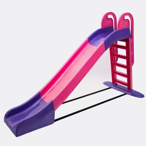 Największa solidna zjeżdżalnia dla dzieci 243 cm (różowo/fioletowa) OUTLET