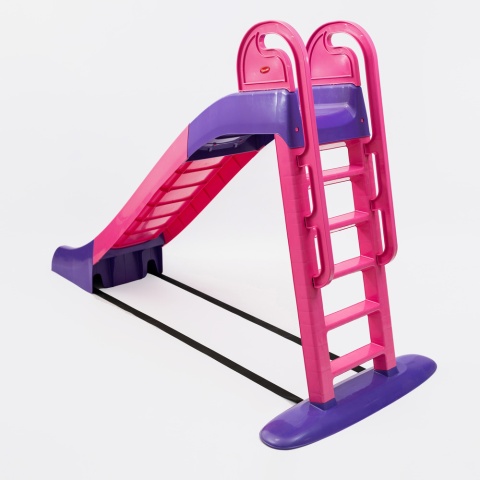 Największa solidna zjeżdżalnia dla dzieci 243 cm (różowo/fioletowa) OUTLET