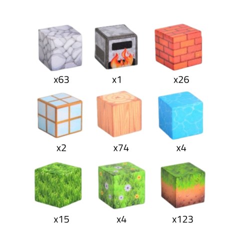 WOOPIE Klocki Magnetyczne Konstrukcyjne Świat Klocków 108 el.