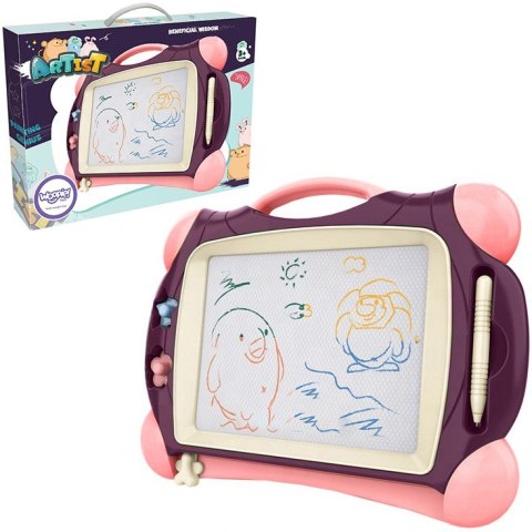 WOOPIE Znikopis Tablica Magnetyczna Kolorowa + 2 Stempelki