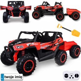 Auto na akumulator dla dziecka dwuosobowy BUGGY 4x4 przyczepa PA0342