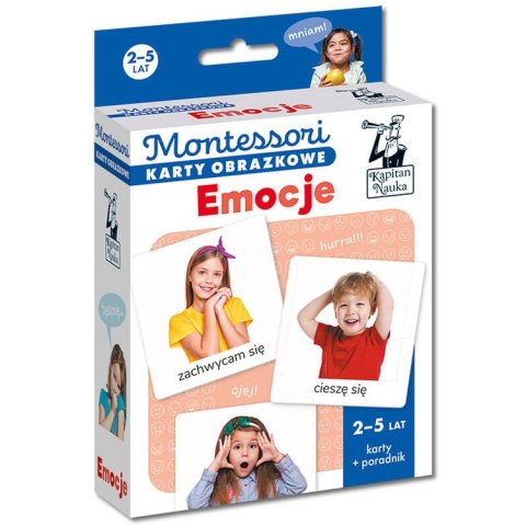 Kapitan Nauka Montessori Karty obrazkowe EMOCJE - karty i poradnik GR0908