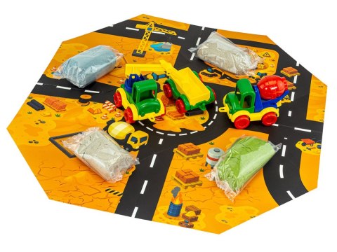Piasek dynamiczny Plac Budowy-zestaw sensoryczny z pojazdami Wader ZA6194