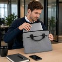 Torba na laptopa 15,6 cali etui pokrowiec teczka damska męska szara