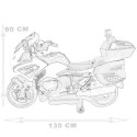 OLBRZYMI SUPER MOTOR ŚCIGACZ POLICYJNY,MIĘKKIE KOŁA, MIĘKKIE SIEDZENIE, GAZ W RĄCZCE, HAMULEC /MH888
