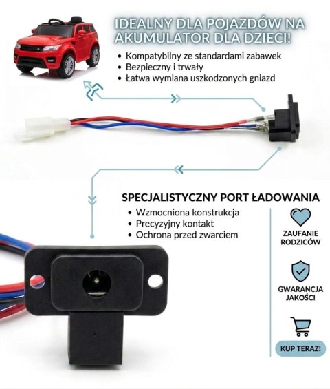 GNIAZDO ŁADOWANIA + WIĄZKA - DO POJAZDÓW NA AKUMULATOR/GNIAZDO-4