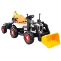 Super DWUSTRONNY traktor na akumulator ze spychaczem, koparką i przyczepą/BEJ1588