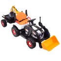 Super DWUSTRONNY traktor na akumulator ze spychaczem, koparką i przyczepą/BEJ1588