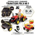 Super traktor STRONG z przyczepą z dyszlem,wózkiem/FB319T