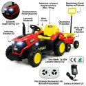 Super traktor STRONG z przyczepą z dyszlem,wózkiem/FB319T