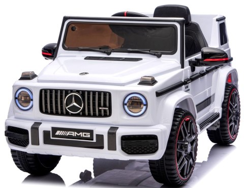 Mercedes AMG G63 4x4 BIAŁY Piankowe koła Eva, miękki fotelik Licencja LION