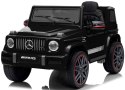 Auto na akumulator Mercedes AMG G63 4x4 CZARNY Piankowe koła Eva, miękki fotelik Licencja