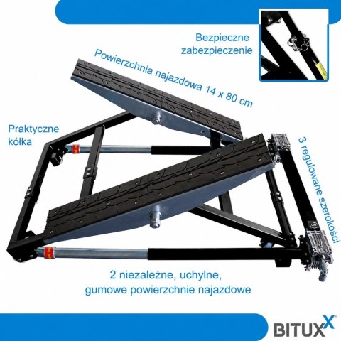 Podnośnik warsztatowy uchylny mobilny samochodowy do 2000kg BITUXX wahadłowy