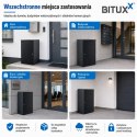 Skrzynka na paczki BITUX 90L stalowa zamykana czarna wodoodporna 53x41x76,5