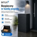 Skrzynka na paczki BITUX 90L stalowa zamykana czarna wodoodporna 53x41x76,5