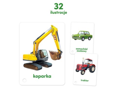 CzuCzu Karty obrazkowe na sznureczku Pojazdy 32 ilustracje edukacyjne ZA6695