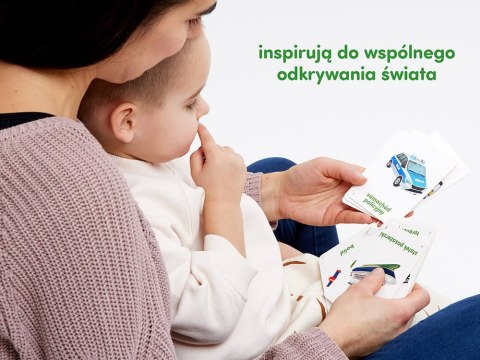 CzuCzu Karty obrazkowe na sznureczku Pojazdy 32 ilustracje edukacyjne ZA6695