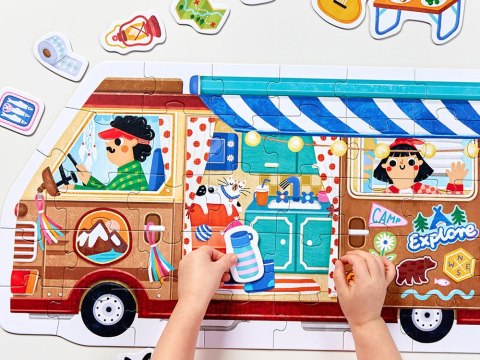 CzuCzu Moto Puzzle Kamper Edukacyjne Puzzle dla Dzieci 45 el. Za6686