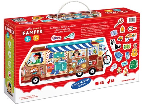 CzuCzu Moto Puzzle Kamper Edukacyjne Puzzle dla Dzieci 45 el. Za6686