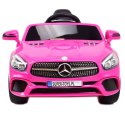 Mercedes SL500 Auto na akumulator dla dzieci Koła EVA Skóra Różowy