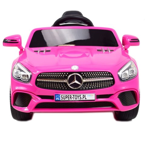 Mercedes SL500 Auto na akumulator dla dzieci Koła EVA Skóra Różowy