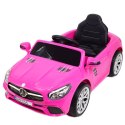 Mercedes SL500 Auto na akumulator dla dzieci Koła EVA Skóra Różowy