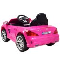 Mercedes SL500 Auto na akumulator dla dzieci Koła EVA Skóra Różowy