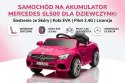 Mercedes SL500 Auto na akumulator dla dzieci Koła EVA Skóra Różowy