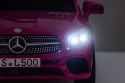 Mercedes SL500 Auto na akumulator dla dzieci Koła EVA Skóra Różowy