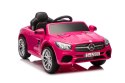 Mercedes SL500 Auto na akumulator dla dzieci Koła EVA Skóra Różowy