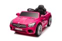Mercedes SL500 Auto na akumulator dla dzieci Koła EVA Skóra Różowy