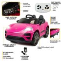 Oryginalne Porsche Macan na akumulator dla dziewczynki różowe/DK666