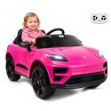 Oryginalne Porsche Macan na akumulator dla dziewczynki różowe/DK666