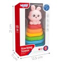 WOOPIE BABY Piramidka Sensoryczna Wieża Sorter Króliczek 6m+