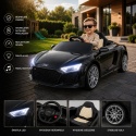Auto dla Dzieci AUDI R8 Sport Czarny na akumulator EVA Skóra pilot