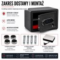 Bituxx sejf elektroniczny 25L z PIN i kluczem skrytka na dokumenty ścienny