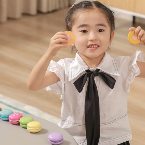 Drewniany Ciastka Zestaw kolorowych makaroników Viga Toys 8 sztuk